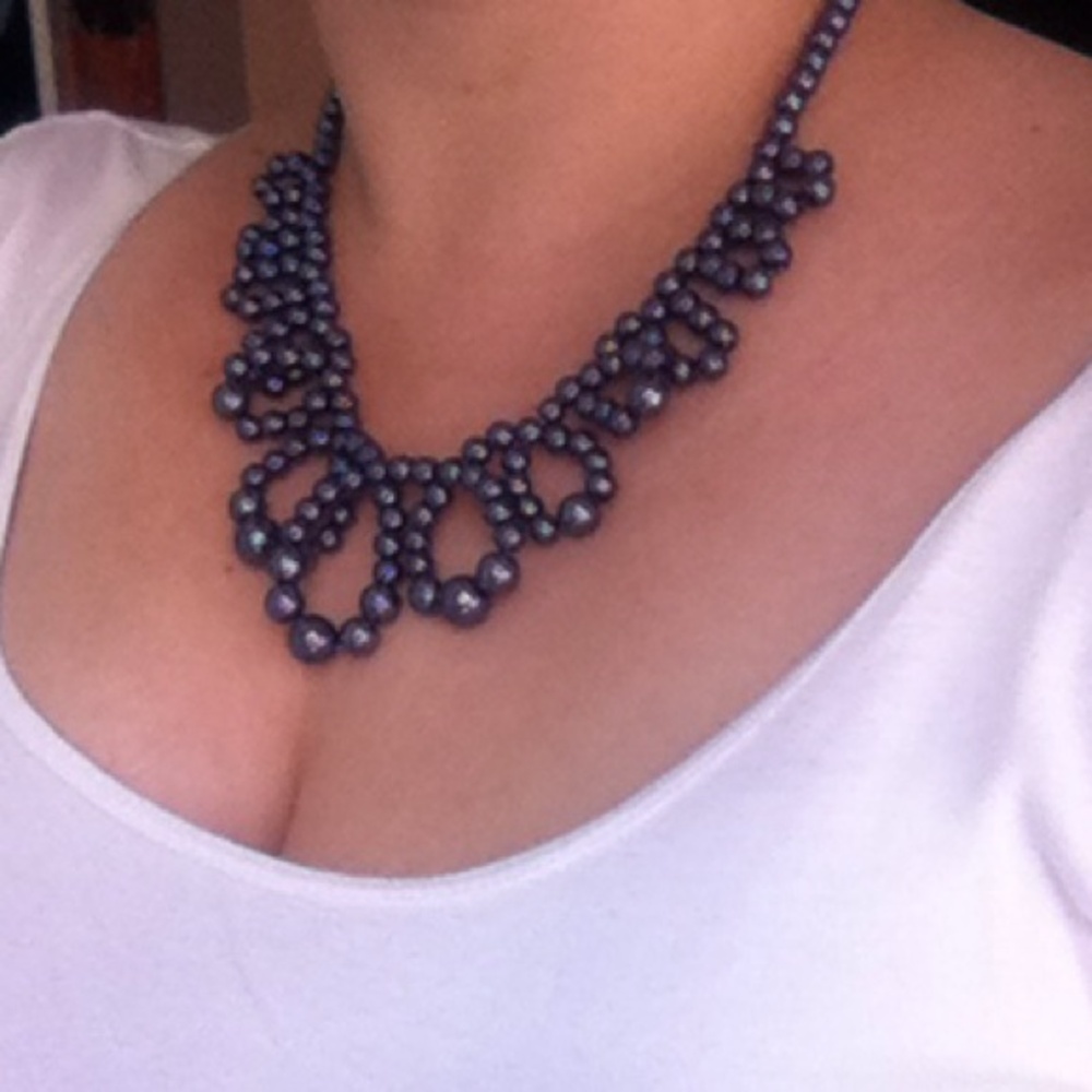 Purple bead Tiara necklace - Picture 2 of 3